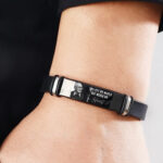 Personalized Photo Custom You Left My World But Never My Heart Memorial Bracelet for Loss Loved One