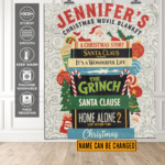 Personalized Name Custom Christmas Movie Throw Blanket - Sherpa Blanket
